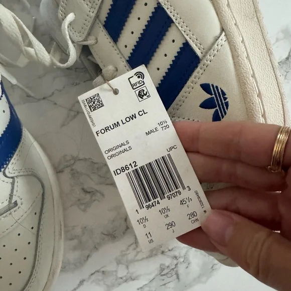 NWT Men's Adidas Forum Low CL Blue White Size 11 shoe palace ID8612 - Picture 5 of 6